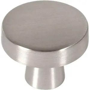 10-Pack Cosmas 5234SN Satin Nickel Contemporary Round Cabinet Knob, 1-1/4" Diameter Cosmas
