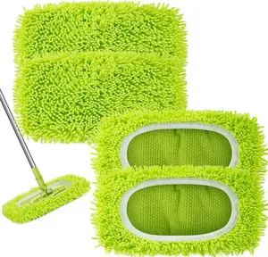 Swiffer Reusable Dry Sweeping Cloths Microfiber Wet Mop Pads 4PCS for Hardwood Surface Floor Cleaning Compatible with Swiffer Sweeper Mop Washable Durable, Absorbent, Deep Clean
