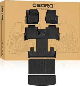 YITAMOTOR Floor Mats for 2018-2025 Ford Expedition 2ND Row Bucket Seats Custom Fit TPE All Weather Trunk Mat with Backrest, Anti-Slip Back Seat Protector, Full Mat Set