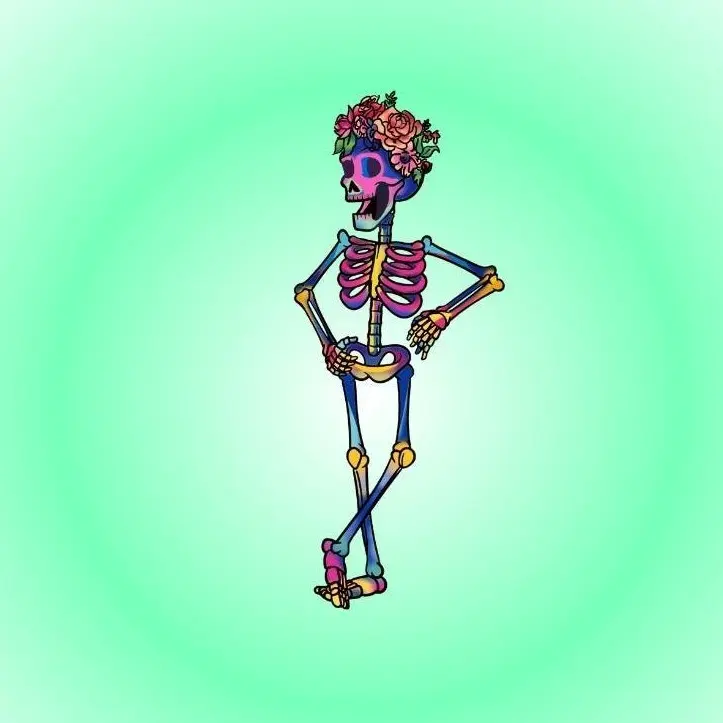 "Los Muertos" Inky Inky Glow in the Dark Halloween Tattoo