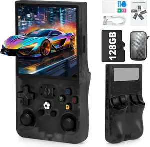 R36max-128GB Retro Handheld Game Console 4.0 Inch 720x720 IPS Screen, over A wide variety Classic Games, Portable Open Source Linux System, 4000mah Battery, Handheld Gaming Console