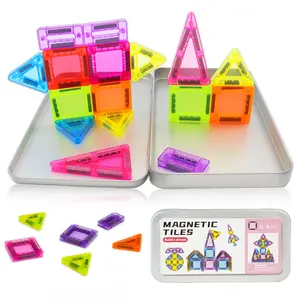26/42/57 pieces 1 set  Mini Magnetic Tile Building Blocks,with Iron Box for Portable Play, Perfect for Gifts and Easy Storage, Safe for Kids#TOP PICKS