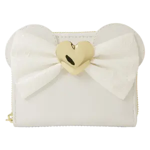 Minnie Mouse Iridescent Lace Wedding Zip Around Wallet