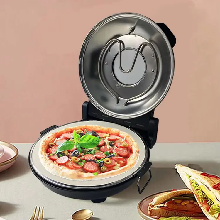 Indoor Pizza Oven 12", Electric Countertop Pizza Maker, 800°F High Heat, Stone-Baked Crispy Crust Pizza in Under 6 Minutes, Pizza Cutter & Scraper Included
