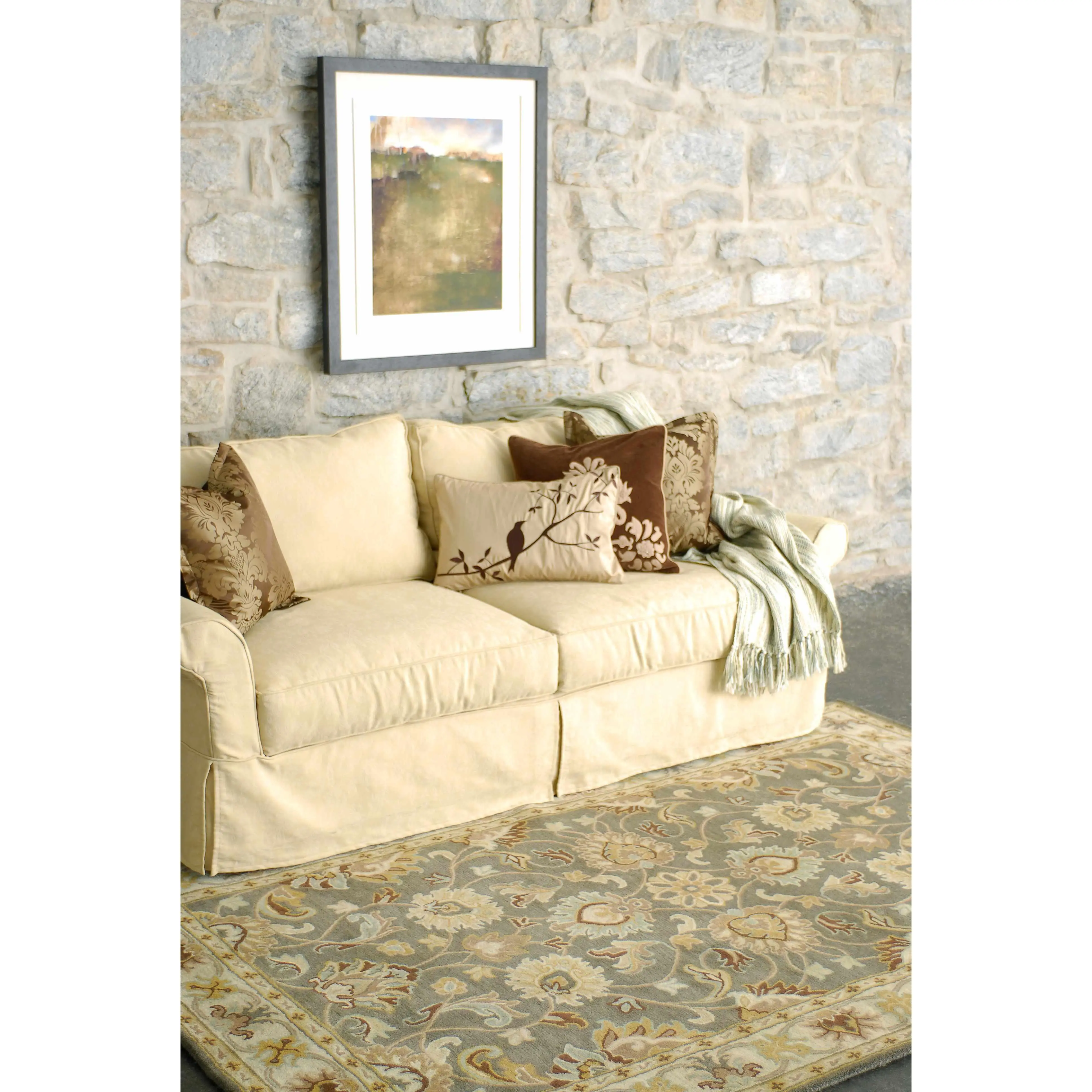 Cherryfield Classic Hand-Tufted Taupe Wool Elegant Rug, Decorative Area Rug for Bedroom, Home Interior Soft Furnishing Carpet, Rugs For Bedroom