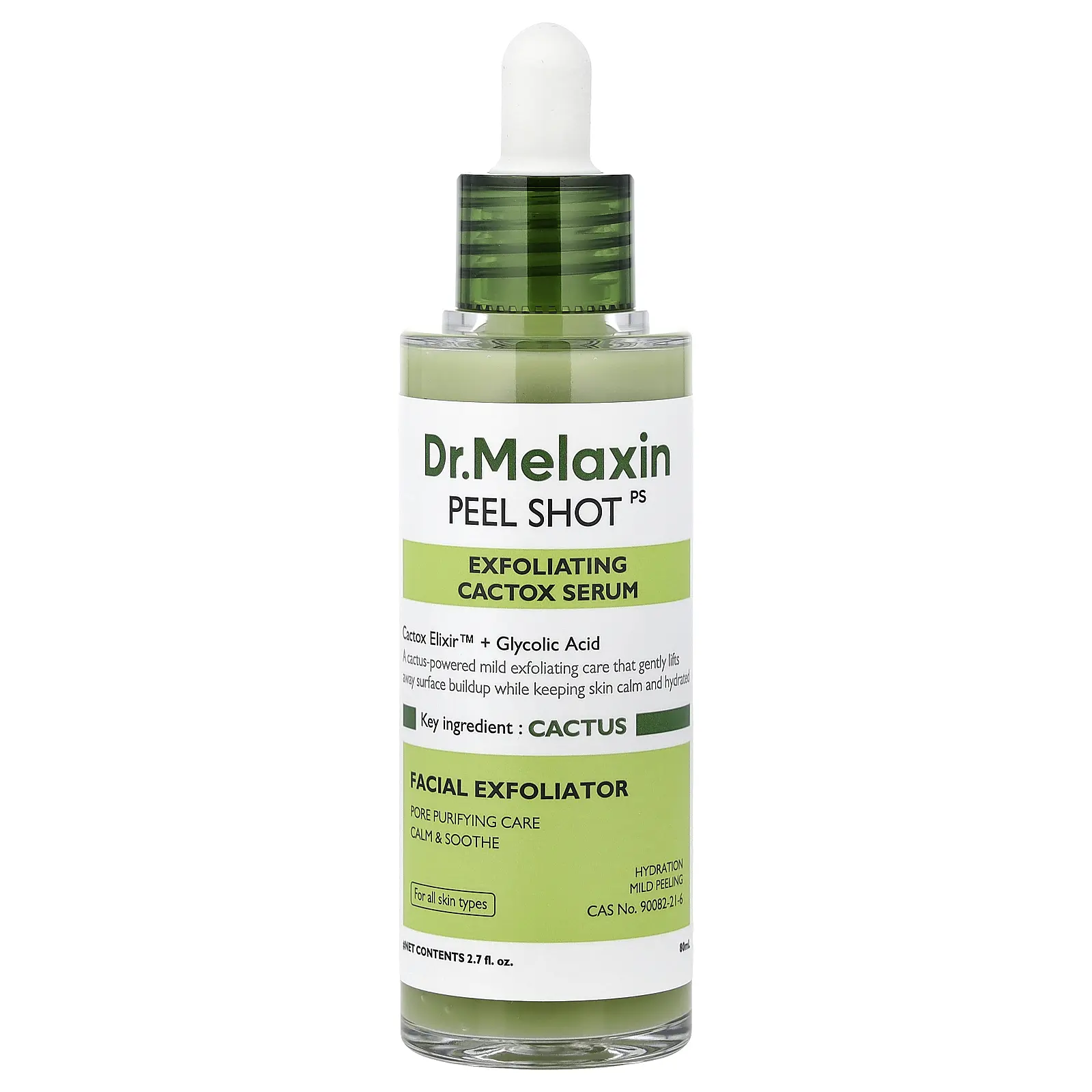 Dr.Melaxin Peel Shot, Exfoliating Cactox Serum, For All Skin Types, 2.7 fl oz (80 ml)