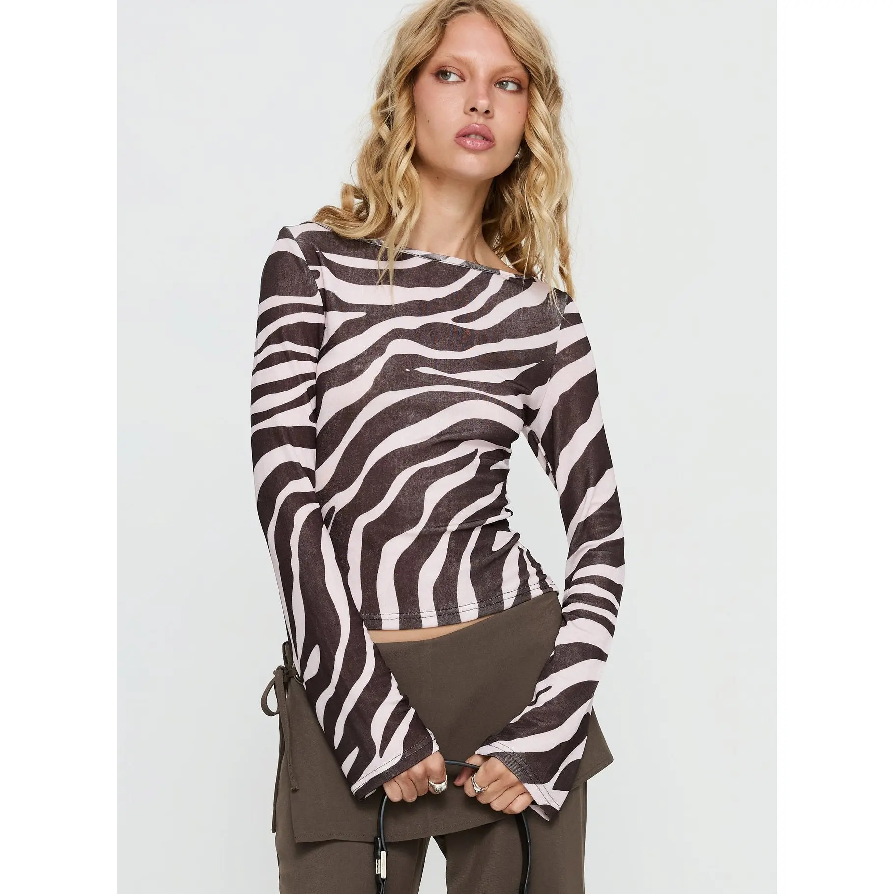 Casidee Long Sleeve Top Zebra