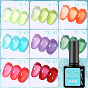 Osnailmall 8 Colors Set Jelly Nail Gel, Gel Nail Polish Kit, Semi-Permanent Soak off UV LED Gel Varnish, Summer Color Polish, Complete Nail Art Polish, Gel Nails, Gel Manicure, Nail Care