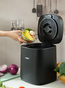 Karfo Electric Composter for Kitchen, Smart Compost Bin Outdoor/Indoor, Odorless Single-Button Auto Operation, Turn Food Waste to Fertilizer for Plants, Food Waste Compost Machine (Black)