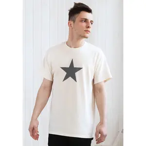 Star T Shirt Minimalist Abstract Geometric Streetwear Skater Fashion Retro 90s 80s 70s Y2K Graphic Design Printed Tee T-Shirt Mens Womens
