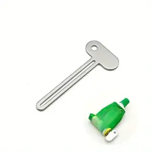 1pc Toothpaste Press Clips, Toothpaste Squeezer Facial Cleanser, Hand Cream, Hair Dye Cream, Skin Care Products, Lazy Manual Rotation Metal Press Clip for Bathroom, Bathroom Accessories