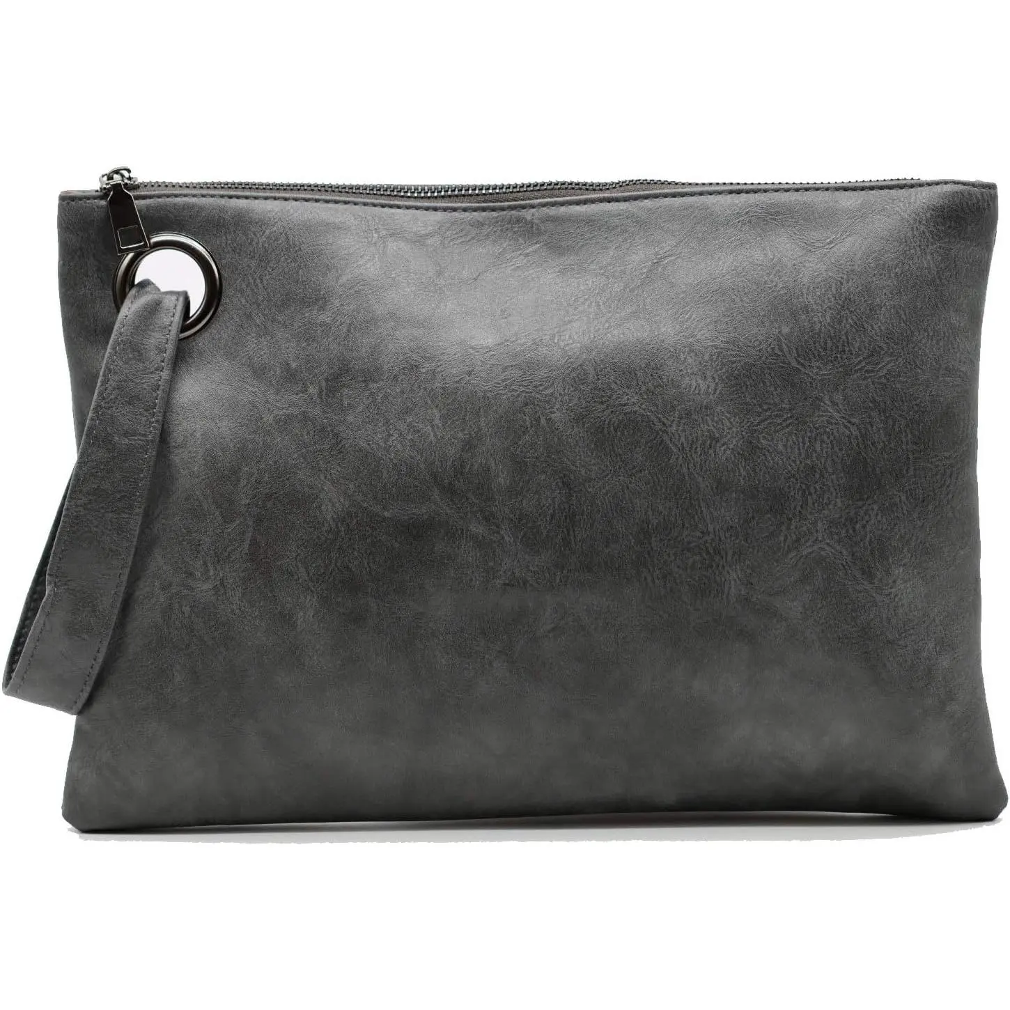 Women’s Oversized PU Leather Clutch – Large Envelope Evening Bag with Wristlet & Shoulder Strap