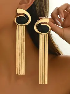 Fashionable Tassel Design Dangle Earrings, Fashion Jewelry for Party, Daily Clothing Decor, Trendy All-match & Exquisite Jewelry for Birthday Gift