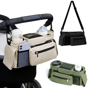 Baby Stroller Storage Large Capacity Travel Hanging Bag Mummy Bag Phone Bottle Holder Pram Diaper Bags Baby Stroller Accessories