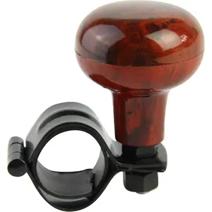 Woodgrain Steering Wheel Spinner Knob | Universal Fit for  , , Semis, , , Golf Carts |  Power Handle Accessory