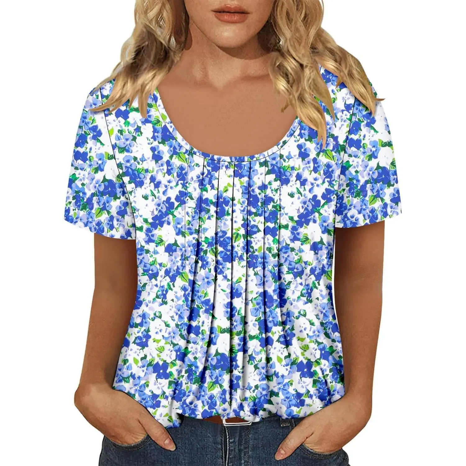 E Blue Floral