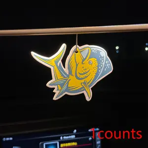 Marlin Deep Sea Fish Protection Car Air Freshener, Custom Cologne Scented Paper Fragrance Diffuser for Home & Vehicle Vent Clip