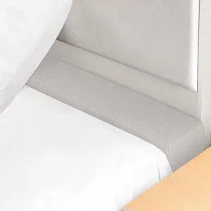 Extender, Bed Gap/Space Filler, Headboard Pillow Between Headboard and Mattress or Wall, High-Density Foam with Removable Cover(Light Grey-39 * 2 * 8in)