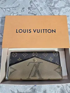 Pre-owned Louis Vuitton canvas Small Leather Goods preowned reversed monogram wallet