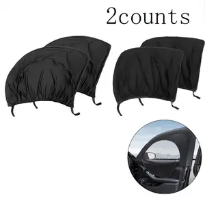 2-Piece Adjustable Car Window Curtains - Breathable, Sunshade & Privacy for Front/Rear Side Windows with Zipper Closure Sun Shade Cover