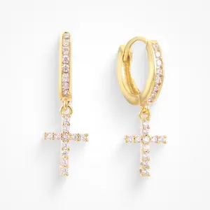 EVRY JEWELS Gold or Silver Plated Women's Hypoallergenic Don't Cross Me Earrings