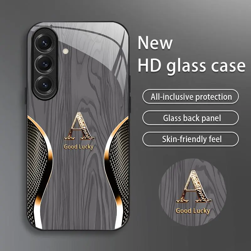 Suitable for [Galaxy S25] Brand new premium phone case, drop-proof and fingerprint-resistant，sophisticated and minimalist design, with 26 English letters to choose from YM99