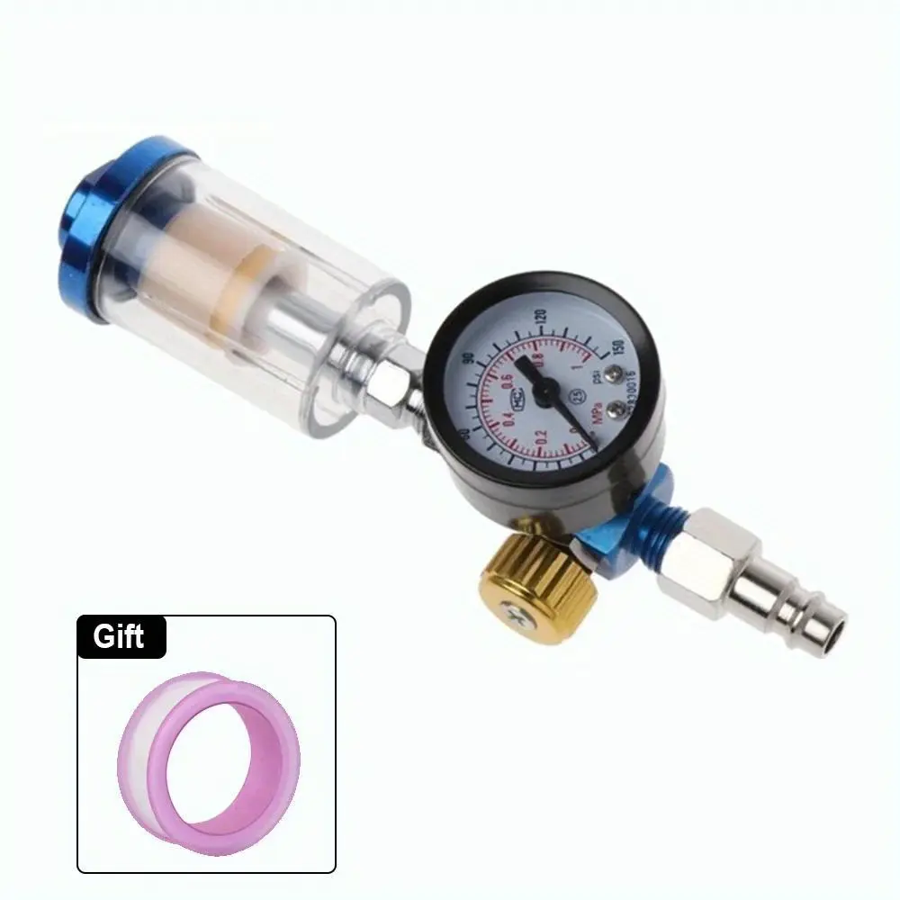 Car Paint Spray Gun Pressure Regulator Spray Gun Pneumatic Tool Pressure Regulating Valve Water Pavilion + Online Water Trap Filter Spray Painting Tool Paint Sprayer Accessories