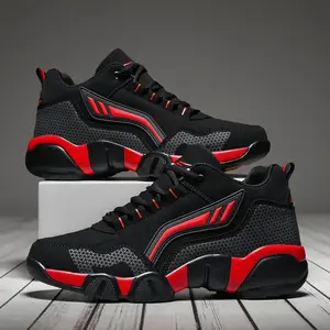 Men’s fashion platform casual sports shoes — non-slip, durable men’s walking shoes suitable for hiking and outdoor activities, comfortable lace-up design; casual shoes, tennis shoes; a perfect choice for spring and autumn; travel shoes