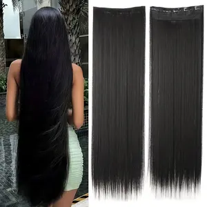 Hot New [Natural Volume Hair Patch] Natural Volume Increase Women's Long Straight Seamless Hair Patch |   Invisible Full Head Hairpiece for Fluffy Volume Boost, No Split Ends, Easy Clip-In Design, Versatile for All Hair Types, Hair Enhancement, Sleek Hair