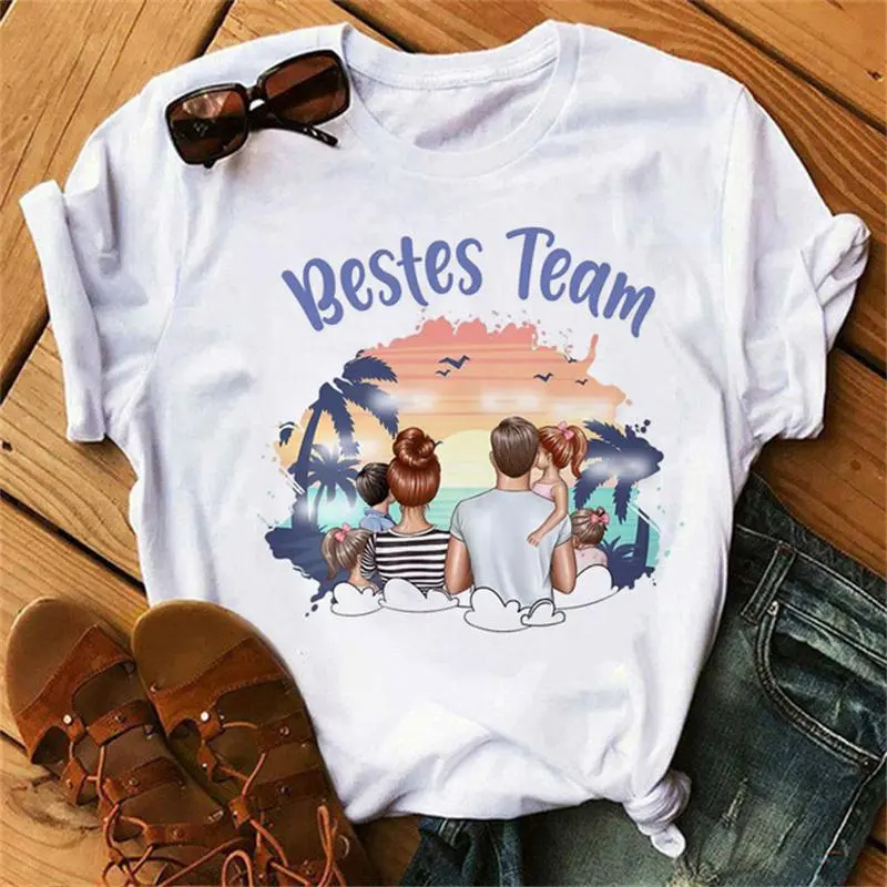 Women's "Mama" Graphic Tee, Casual Short-Sleeve 100% Cotton Lady Mum Fashion Top, Lightweight Comfortable Classic Fit Crew Neck Printed Retro Vintage Casual Wear Everyday Outfit, Tshirt, Breathable