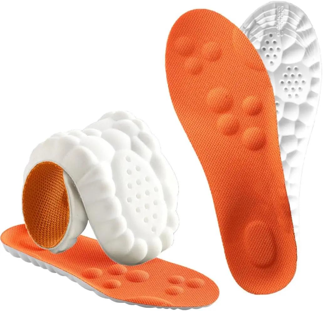 Roofo Steppers Insoles for Men Cloud Insoles Inserts Foot Pain Relief Memory Foam Soft Insoles with Arch Support, Shoe Active Footwear height boosters