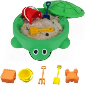 Mini Turtle-Shaped Sand Table Toy (sand not included), Turtle-Shaped Sand Table with Lid, Sandbox with lid, Zen-Inspired Desktop Garden, Zen Sand Table for Mindful Relaxation, Suitable for Office or Home Decor, Reptile Feeder