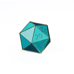 Alexandrite d20 Enamel Pin - June Birthstone
