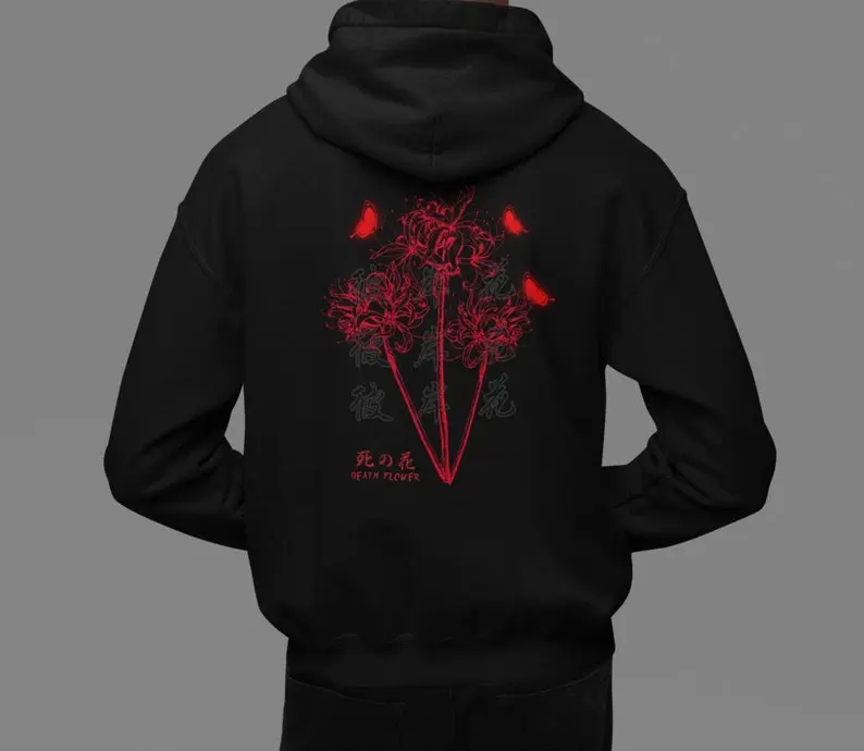 Japan Red Spider Lily HOODIE, SWEATSHIRT, TSHIRT, Tokyo Ghoul Fan Gift, Anime Streetwear, Menswear, Womenswear