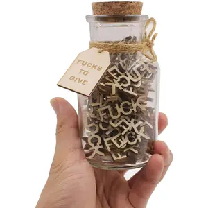 fuc k jar(5oz)  Jar,Fuc ks to Give,Fuc k Wooden Cutout Letter  Bad Mood Vent Spoof Birthday Day,Holiday, Thanksgiving Christmas Gifts to ,gag Funny