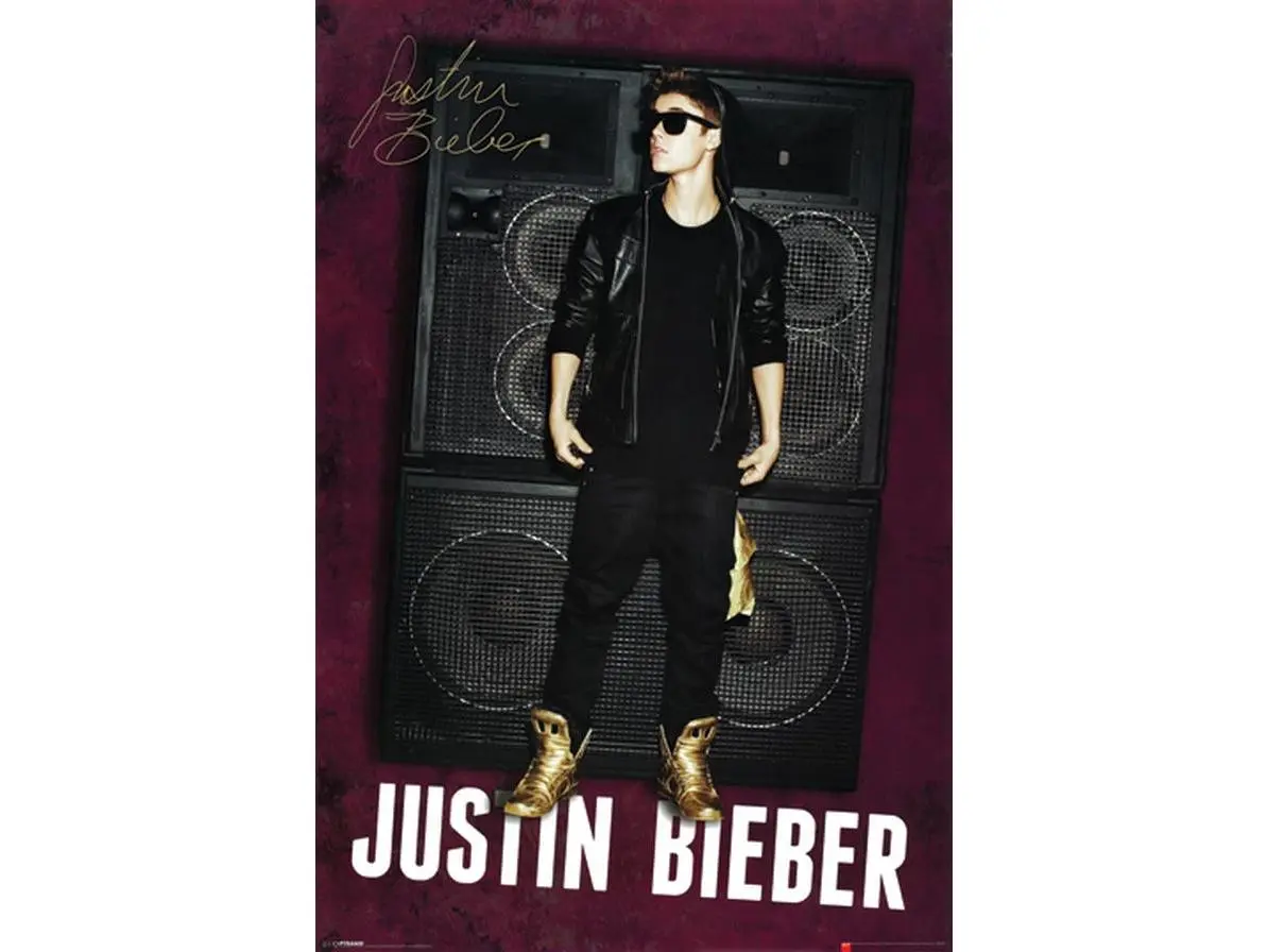 Hot Stuff Enterprise Z109-24x36-NA Justin Bieber Burgundy BGD Poster- 24 x 36