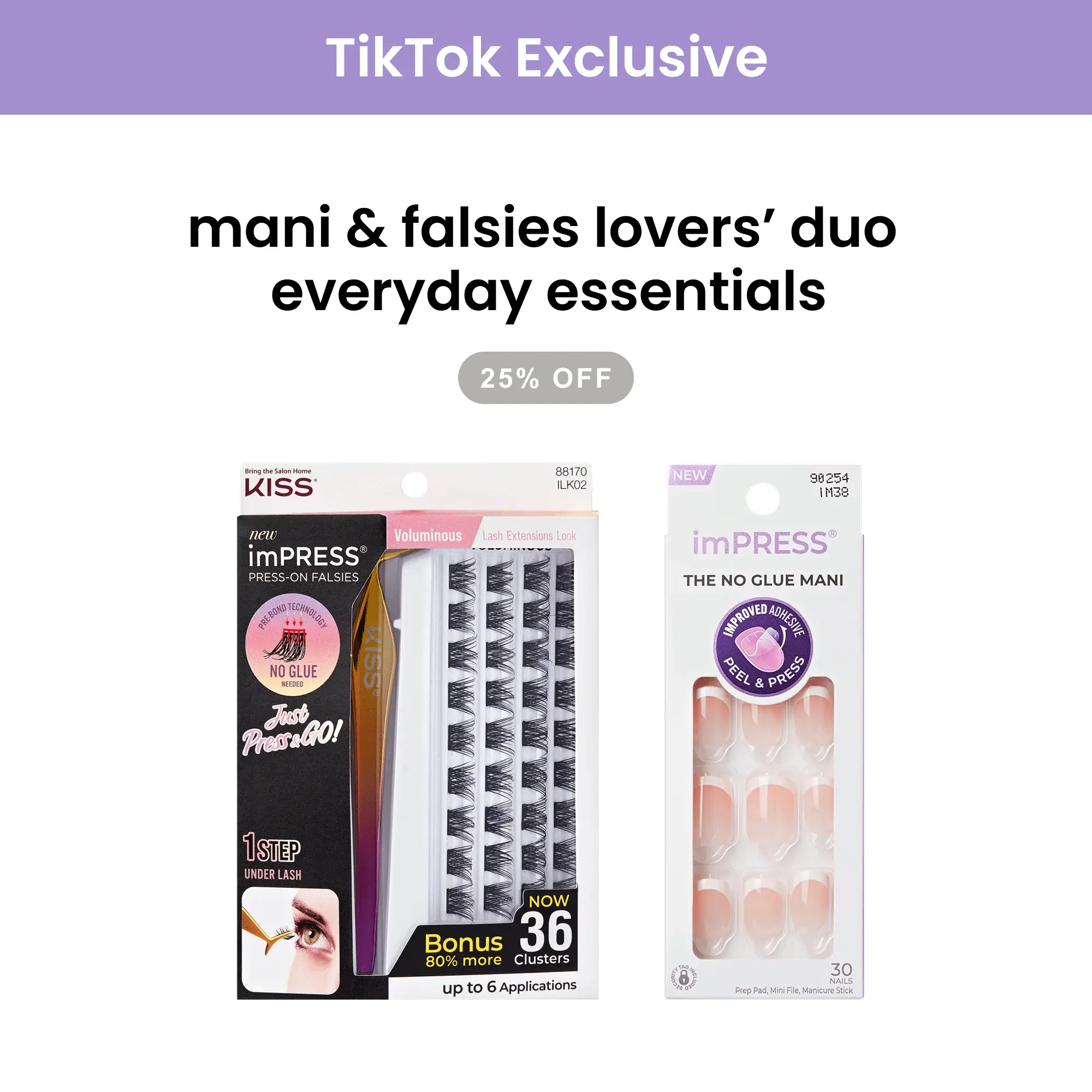 [TikTok Exclusive] imPRESS Mani & Falsies Lovers' Bundle - Everyday Essentials Duo