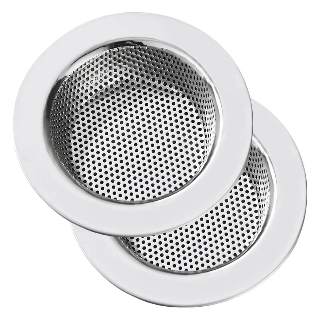 Stainless Steel Modern Kitchen Sink Strainer, Round Sink Drain Cover and Strainer Basket, Kitchen Fixture Accessories