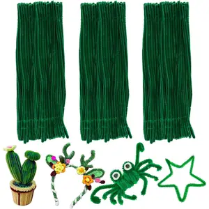 Green Pipe Cleaners Craft Bulk,Toys & Games,200pcs Chenille Stems,Fake Flowers for Decor,Arts Crafts,Sensory Toys,Christmas Birthday Gift for Kids Art Supplies for Projects Creative DIY Decorations
