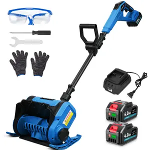 YOFIDRA Cordless Snow Shovel, 12-Inch 800W Brushless Electric Snow Blower with Dual 4.0Ah Batteries & 1.5A Fast Charger, 20ft Snow Throwing Distance, 7in Cleaning Depth for Driveway & Patio