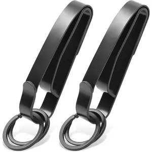 Duty Belt Key Holder, 2 Pack Improved Quick Release Key Holder with Key Ring, Premium Belt Key Clip for Police, Law Enforcement, Black