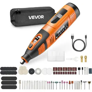 VEVOR 136 - Piece Cordless Rotary Tool Kit, DC8V Portable Mini Power Rotary Tool, 5 Speeds 5000 - 30000RPM Multi - Purpose DIY Tools for Engraving, Sanding, Polishing, Carving, Grinding, Cutting, DIY CraftVEVOR Super Brand Day