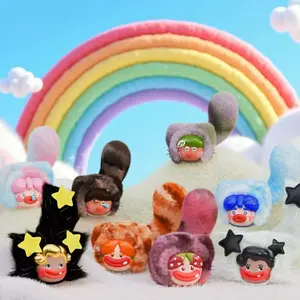 Ugly and Cute -Rainbow Cat- Blind Box - Vinyl & Plush Doll，Bunny Plush Dolls，Soft Furry Collectibles，Backpack or clothing decoration，Stuffed Animal