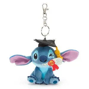 Disney Store Stitch 2026 Graduation Mini Plush Keychain Bag Charm – Lilo & Stitch