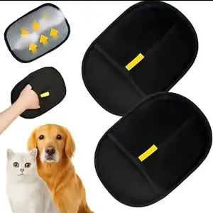 Electrostatic Pet Hair Removal Gloves, Reusable Cat & Dog Hair Remover for Couch, Furniture, Carpet, Car Seat, Upgraded Animal Fur Removal Tool, Cat Grooming Gloves hair remover glove double-sided mitt per cleaner static