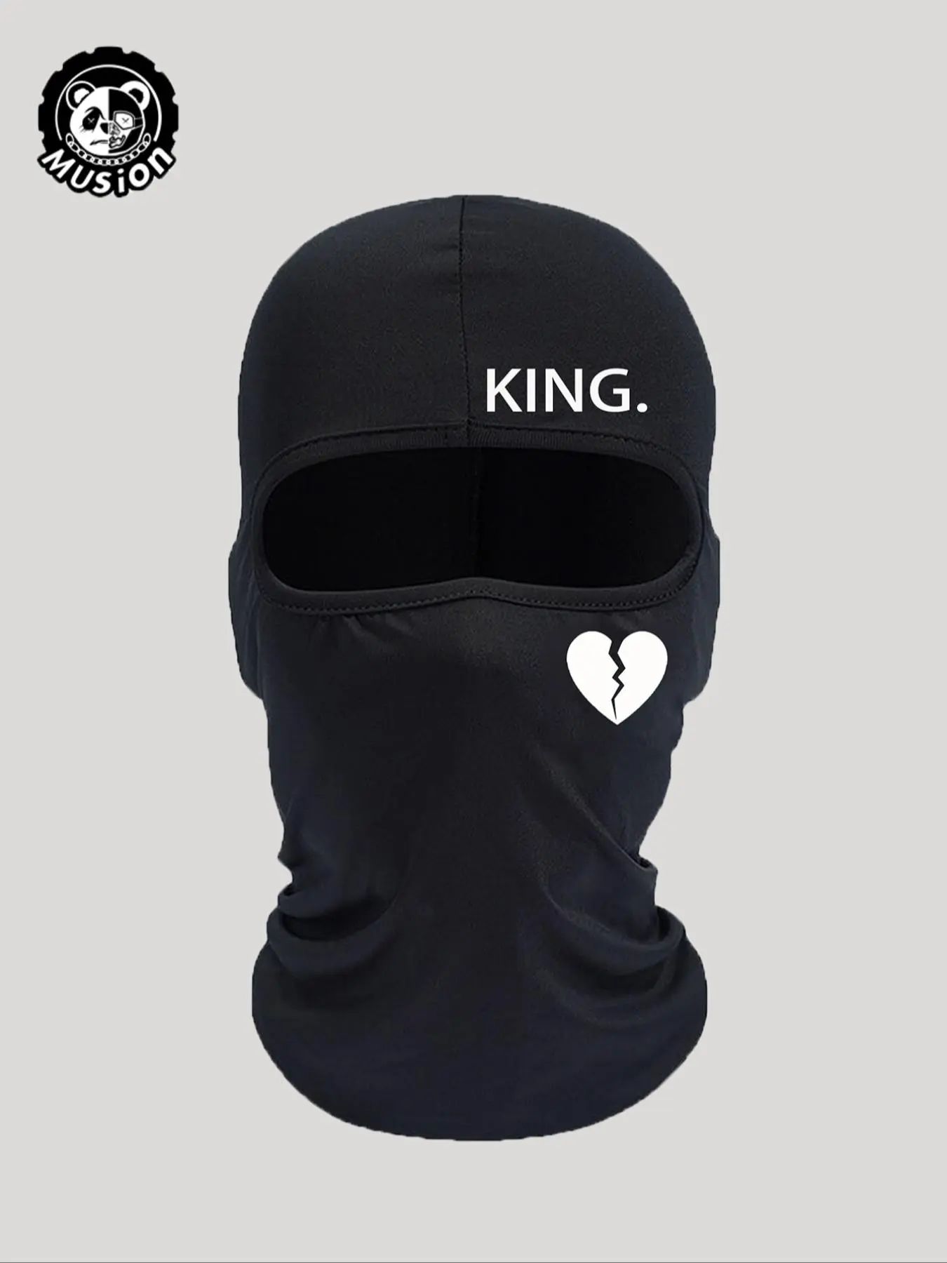 Letter & Heart Pattern Full Face Mask, Breathable Comfortable Face Cover, Outdoor Sports Cycling Face Mask for Men & Women, Motorcycle Face Mask, Ski Masks, Protective Gear, Breathable Balaclava