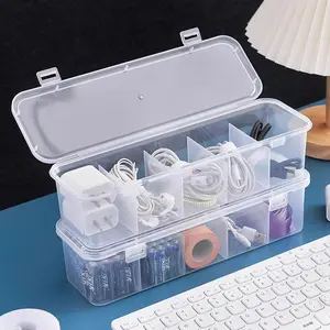 Versatile Data Cable Clear Storage Box – Perfect for Power Charging Cables, Mobile Phone Chargers, and Home Organization – Stylish Desktop Cable Management Solution & Wire Winding Device Organiser