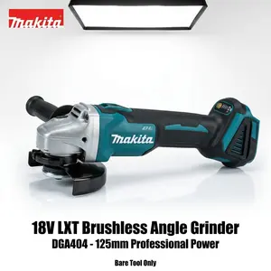 Makita DGA404 125mm Cordless Brushless Grinder Kit With 18V Lithium Battery For DIY And Professional Use, 2.4kg Lightweight