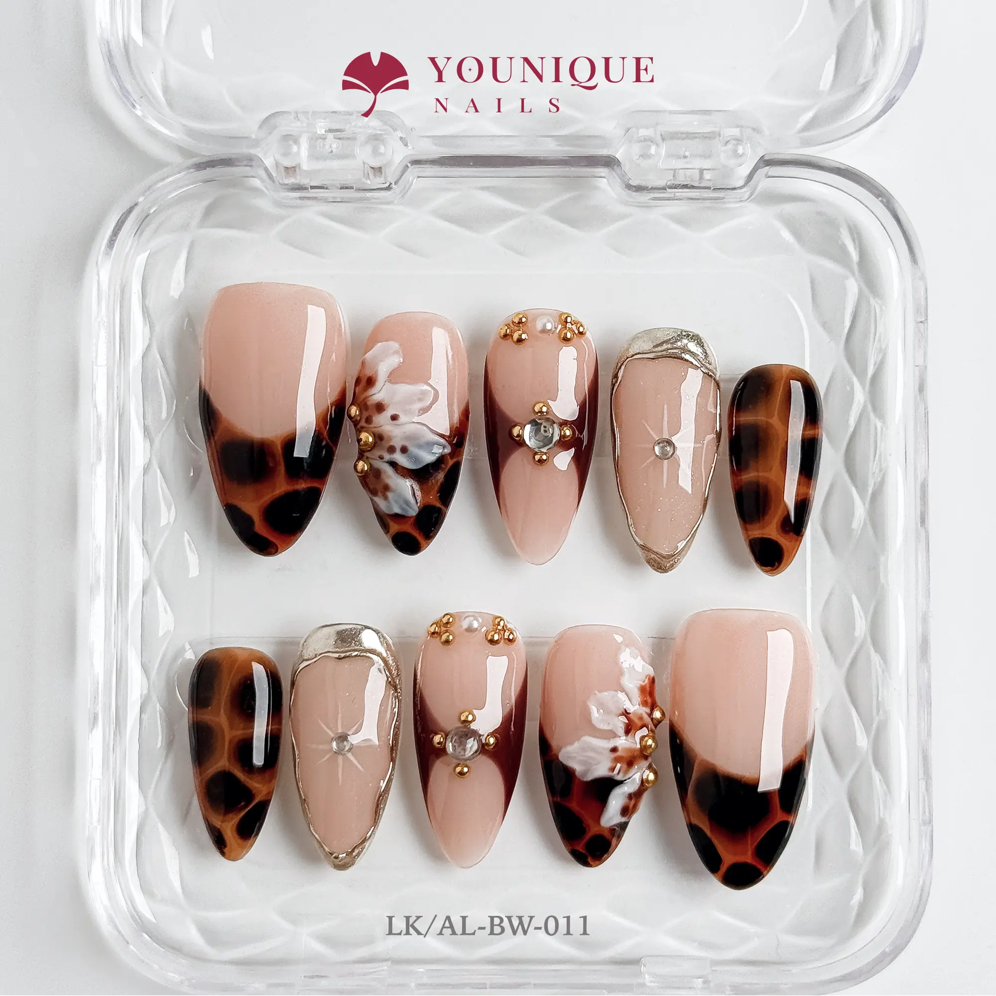 Younique Nails  | 10PCS 100% Handmade Press-On Nails | Reusable Colorful Art