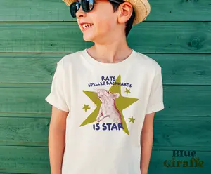 Rat Spelled Backwards is Star Kids Shirt & Sweatshirt - Silly Rat Meme Graphic Tee - Funny Star Rats Toddler Shirt Crewneck